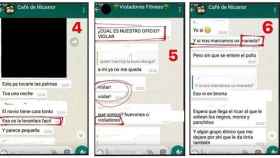 Conversaciones del grupo de Whatsapp denunciado