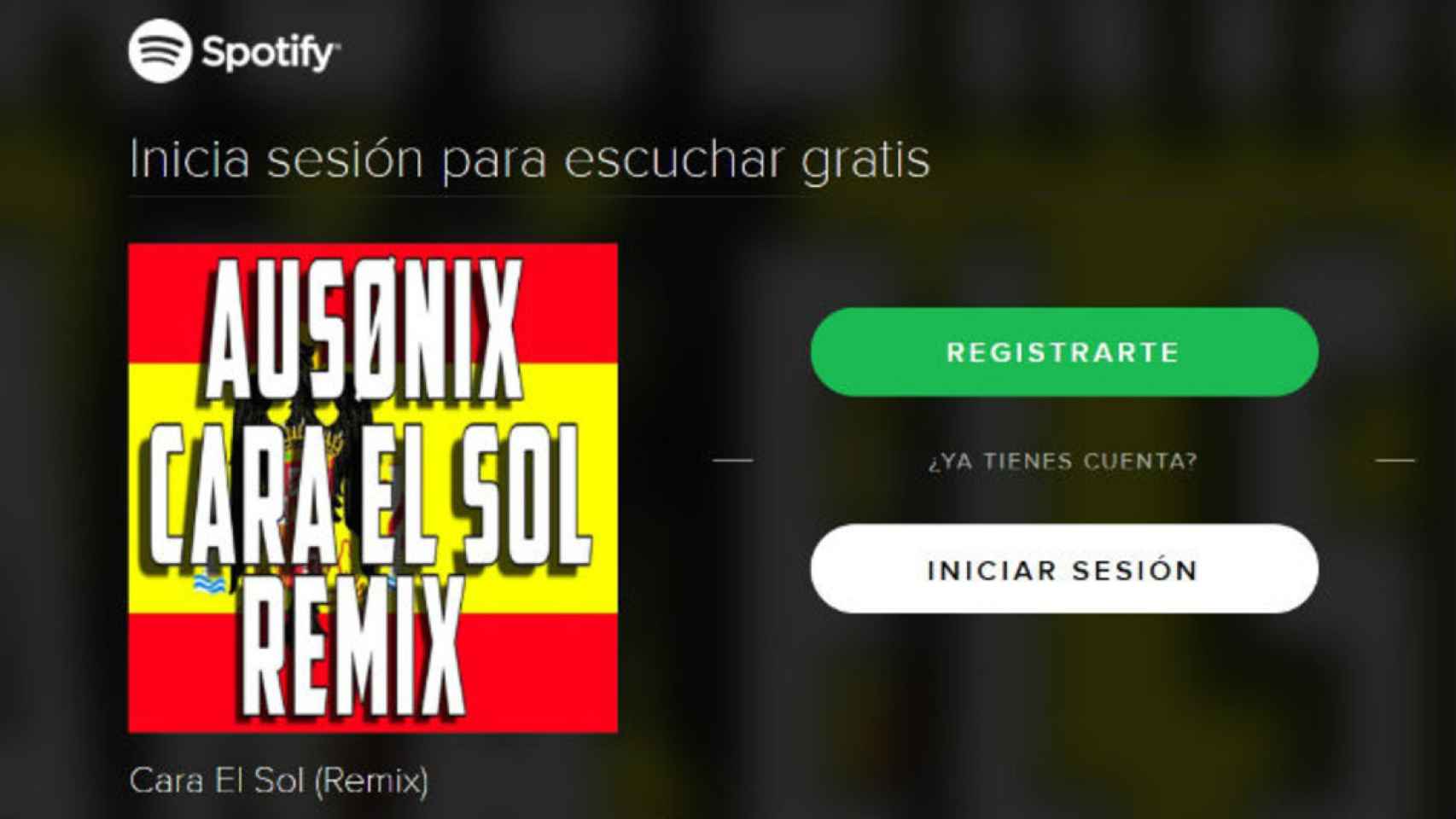 Ausonix es el nombre del usuario que ha subido a Spotify la versión del himno falangista