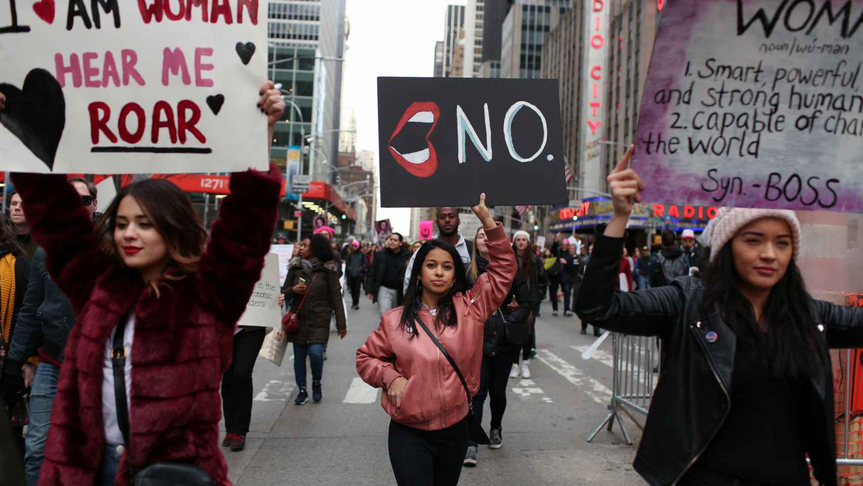 La marcha de las mujeres en Nueva York