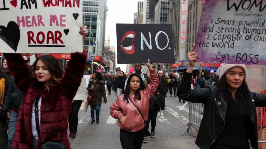 La marcha de las mujeres en Nueva York