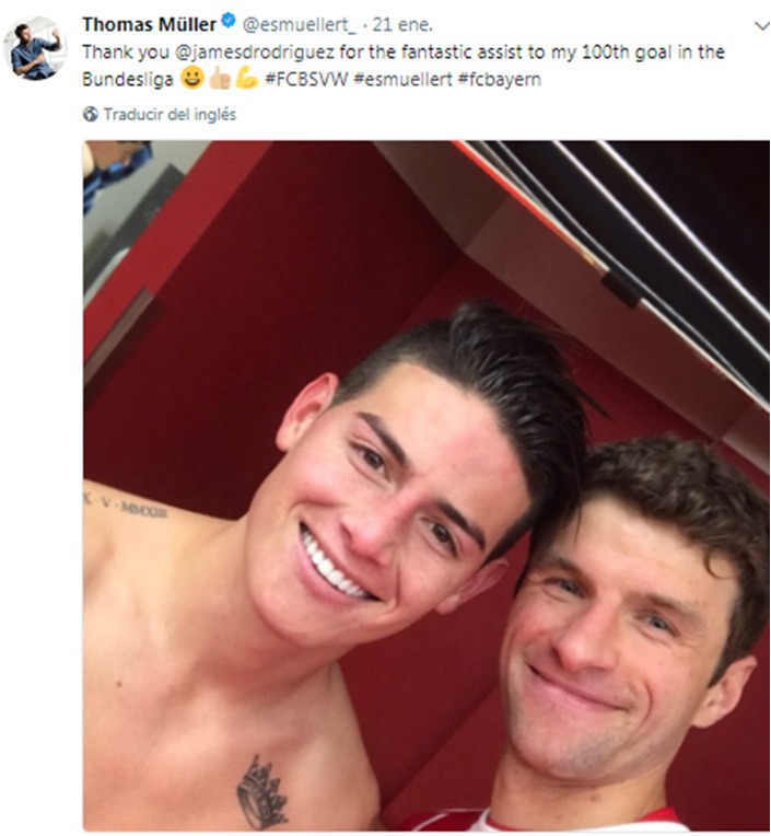 La felicitación de Müller a James