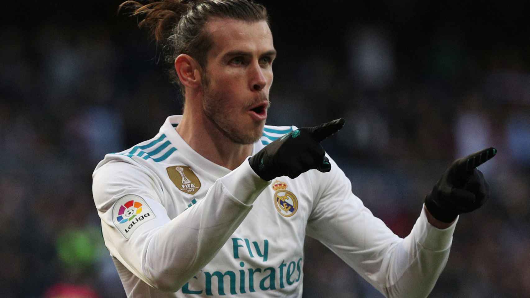 Bale celebra su gol contra el Deportivo.