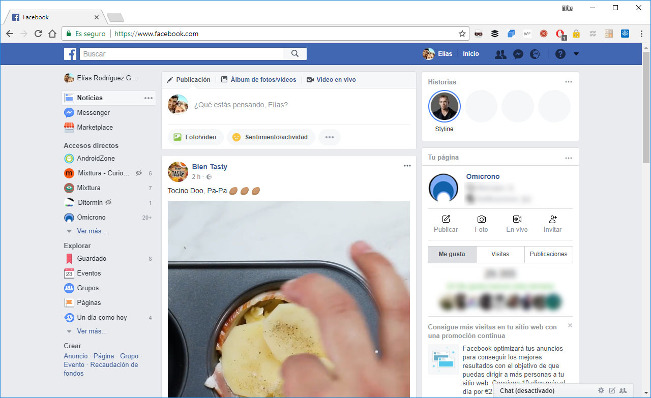 facebook web timeline new feed