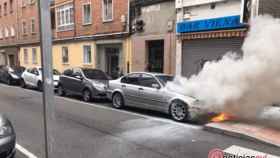 Valladolid-bomberos-coche-fuego