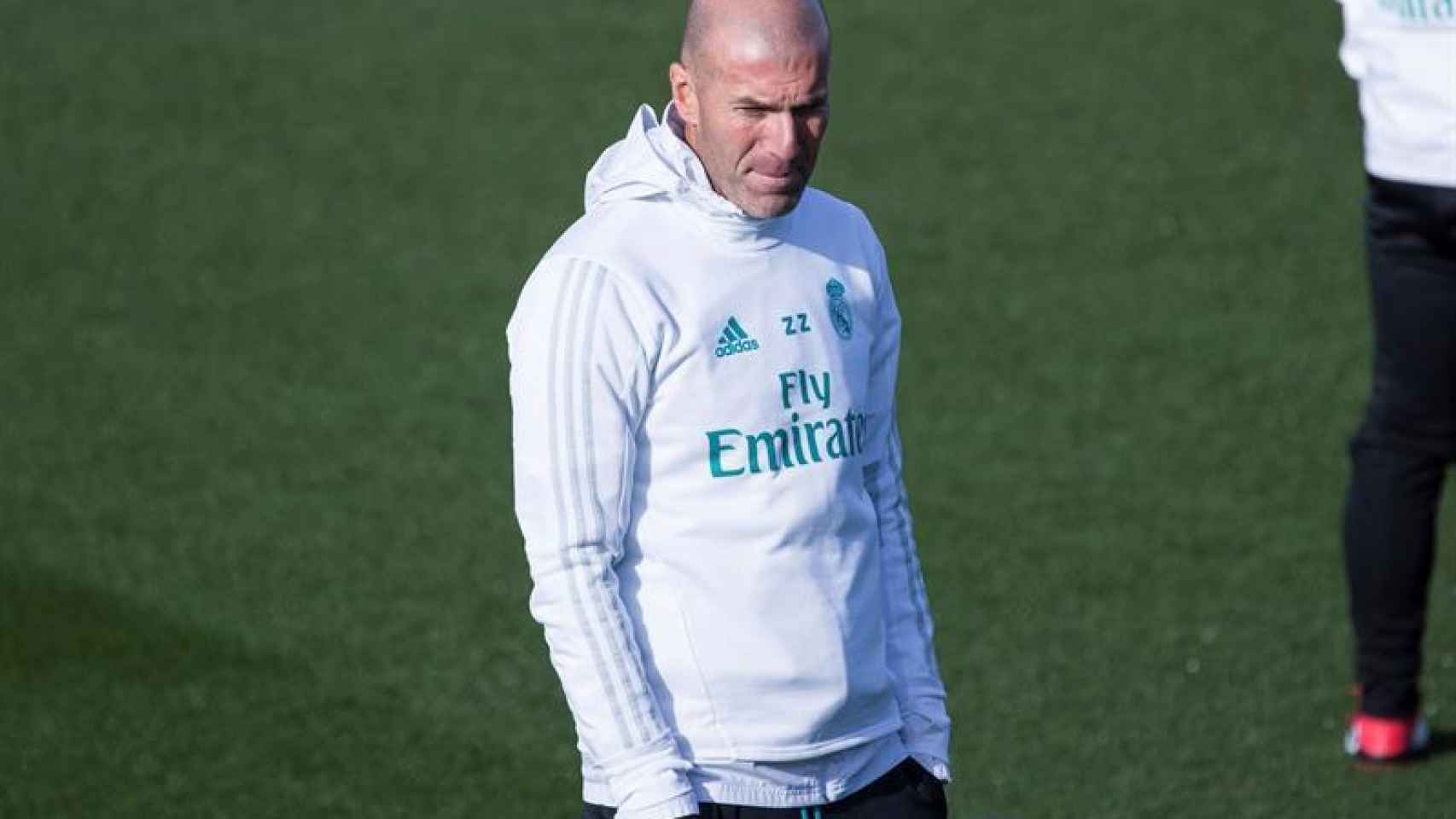 Zidane, durante un entrenamiento.