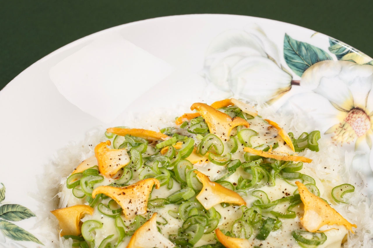 Puerros a la brasa con bechamel y chantarelas