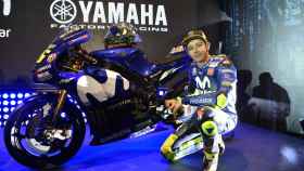 Valentino Rossi en la presentación de Yamaha.