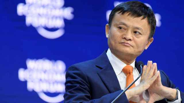 El presidente y fundador de Alibaba, Jack Ma, durante una reunión en el Foro de Davos.