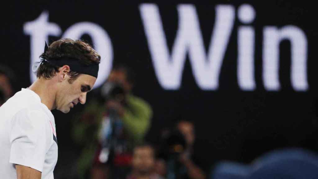 Federer, durante el partido contra Berdych.