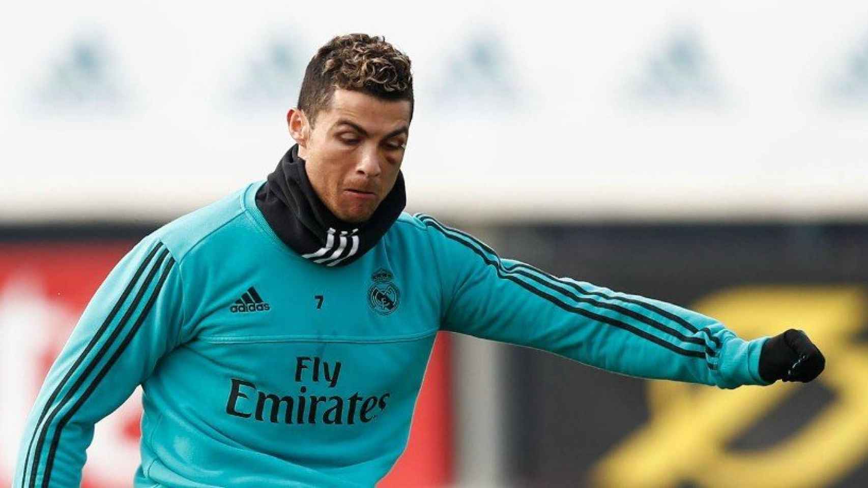Cristiano entrena con el Madrid