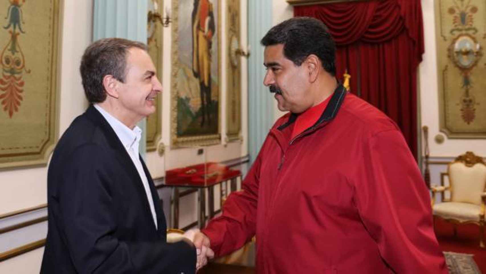 Zapatero y Maduro en uno de sus encuentros en Caracas.