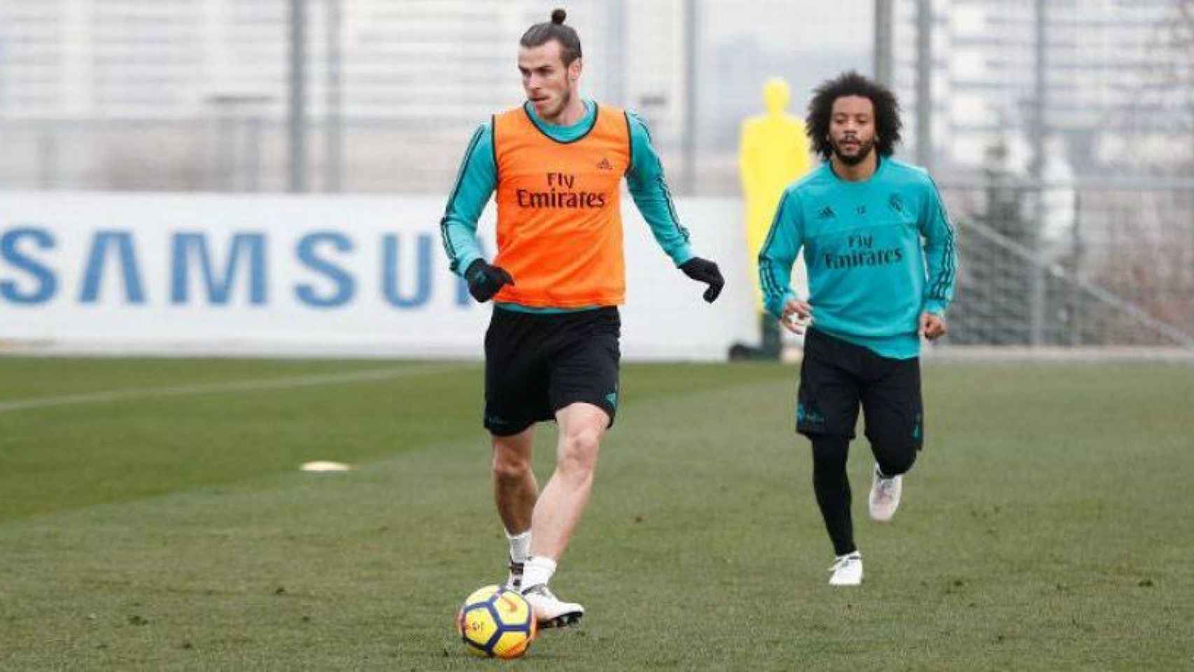 Bale y Marcelo entrenan