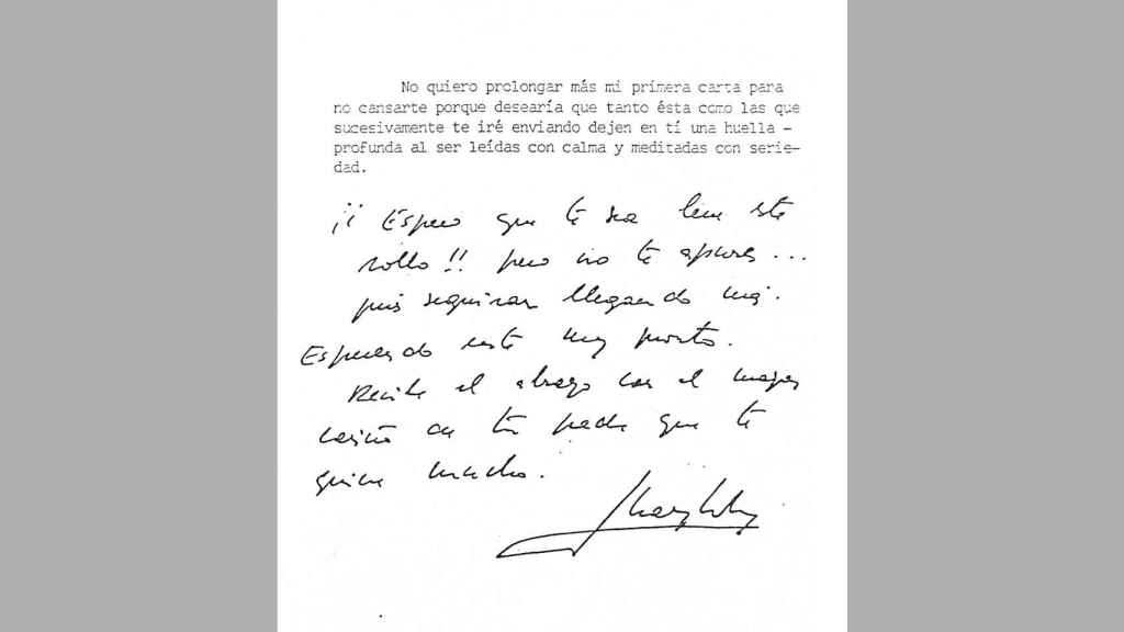 Carta enviada por el rey emérito a su hijo Felipe el 5 de septiembre de 1984
