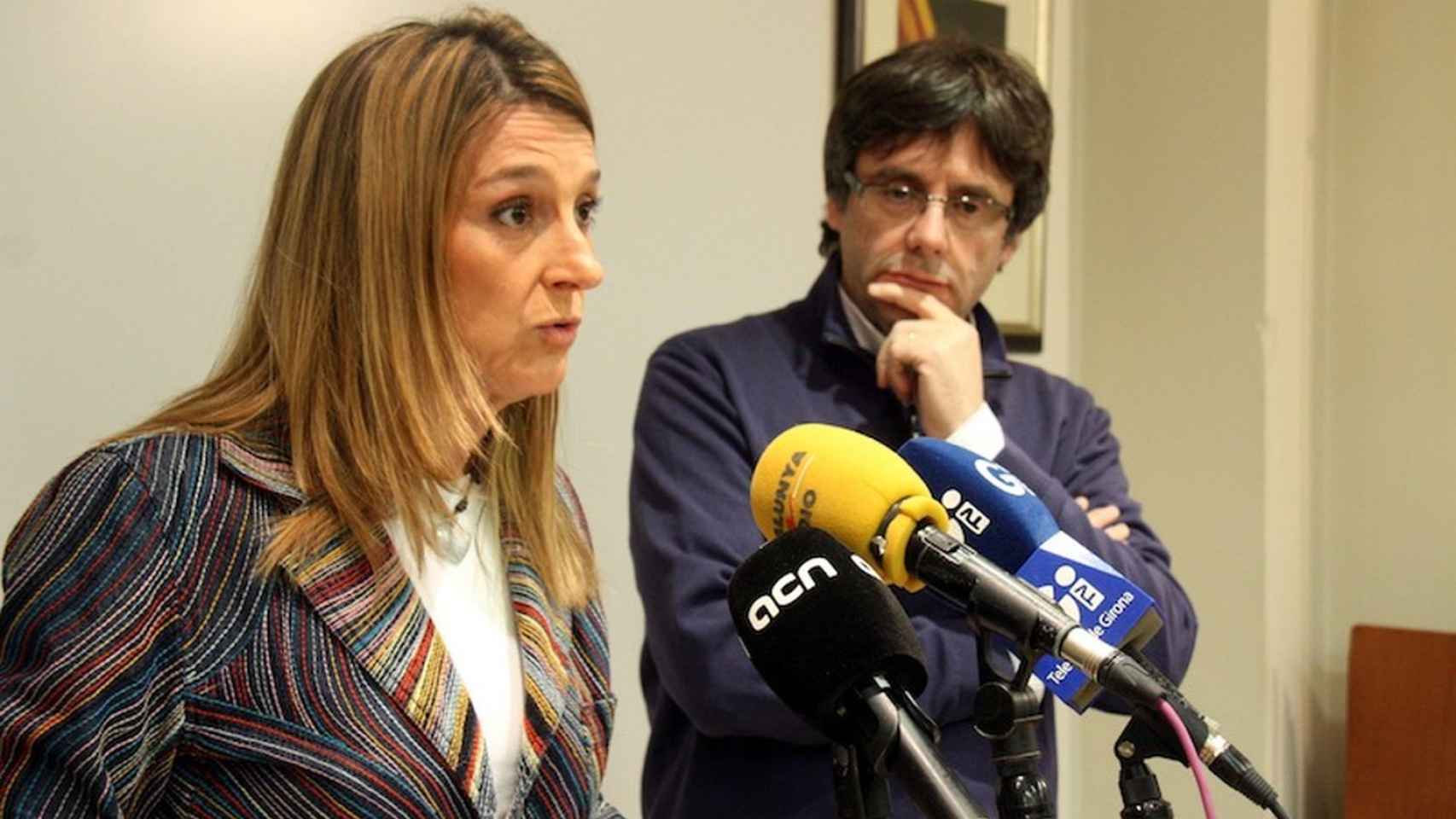 Glória Plana y Carles Puigdemont en una imagen de archivo
