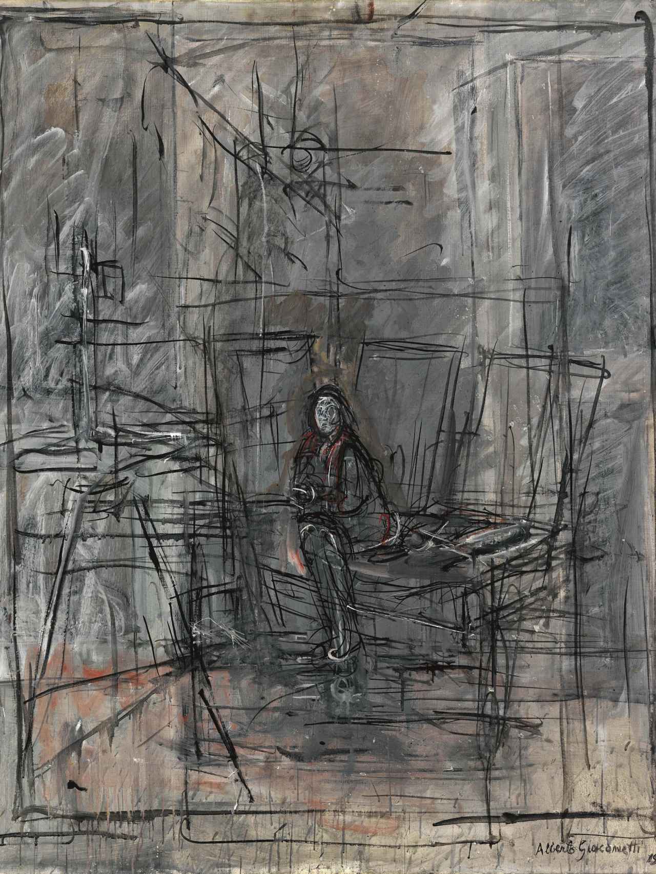 Un retrato de Isabel Rawsthorne en el taller del pintor, por Giacometti.