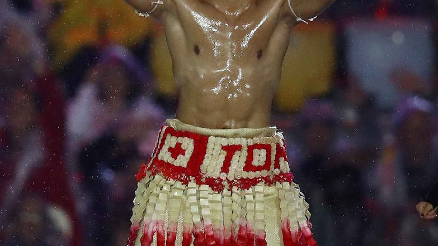 Pita Taufatofua en la ceremonia de inauguración de los JJOO de Río.