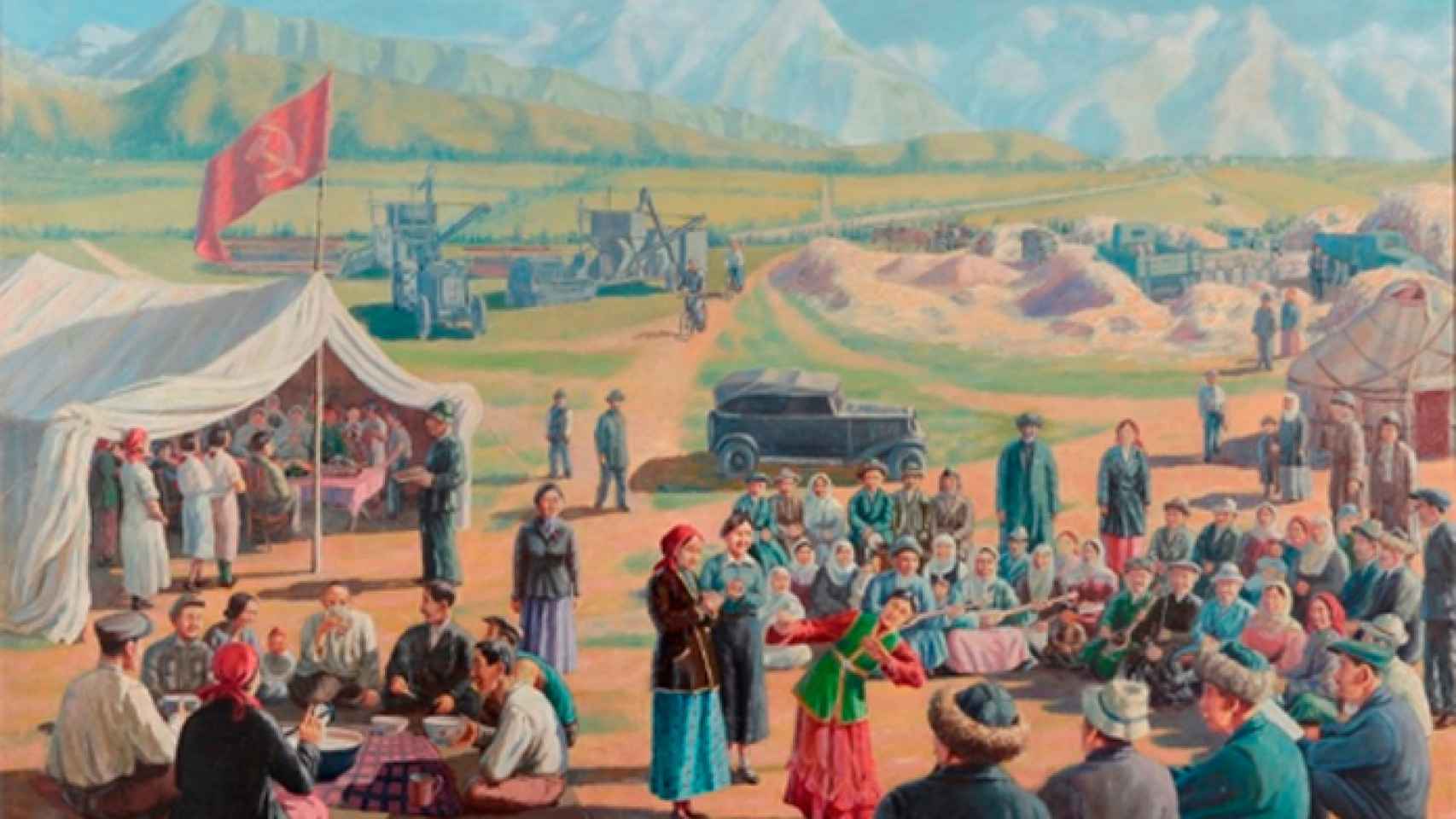A. Kasteyev: Celebración en una granja colectiva (1937)