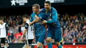 Cristiano felicita a Kroos por su gol