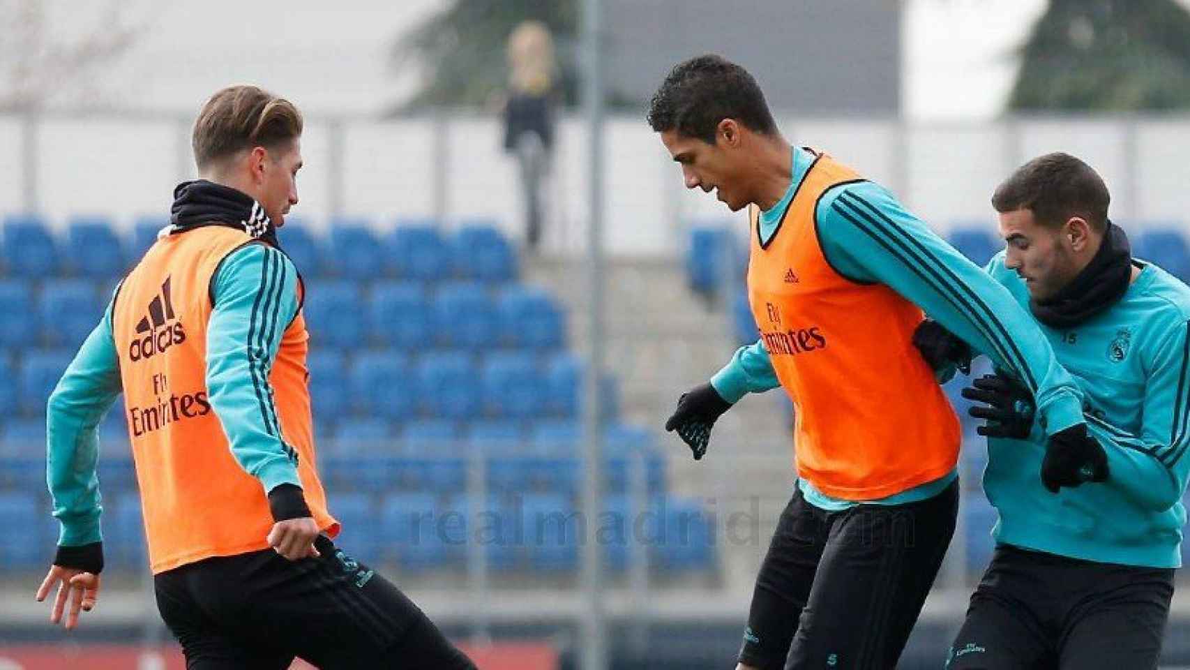 Ramos y Varane entrenan