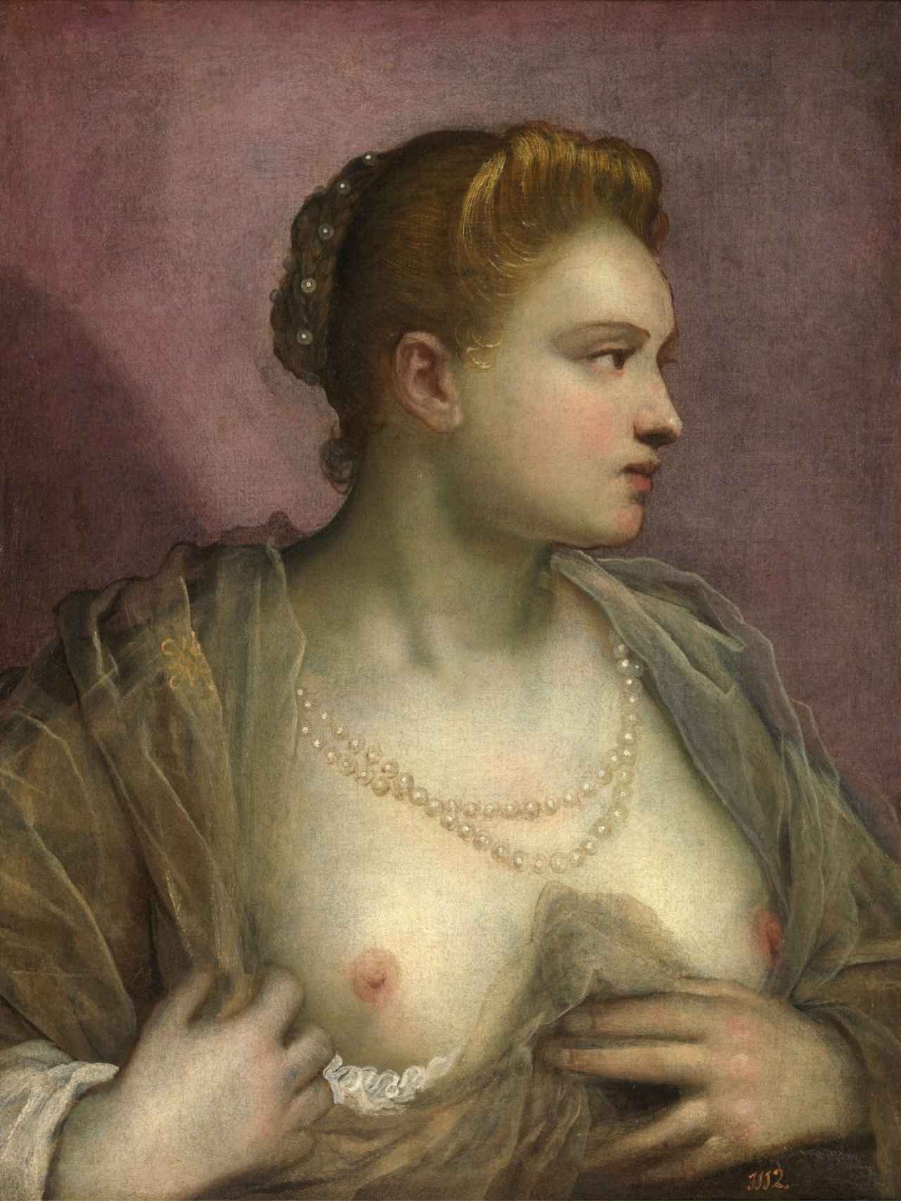 Domenico Tintoretto (el hijo de Jacopo) pintó esta cortesana.