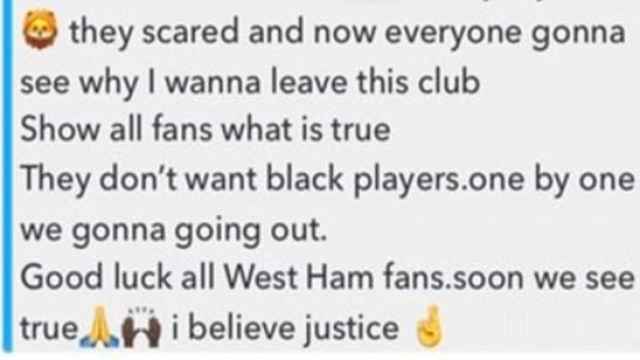 El mensaje crítico de Sakho con el West Ham.
