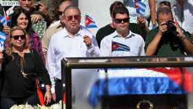 El primogénito de Castro, en en los funerales de su padre.