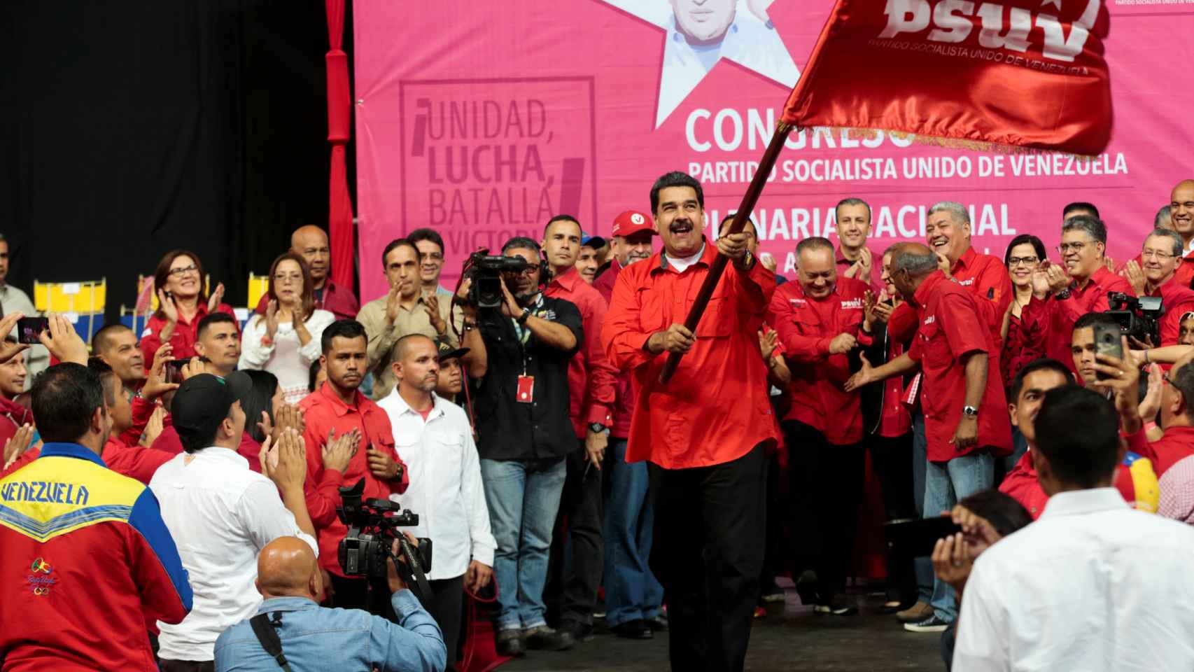 Nicolás Maduro, durante el acto electoral en Caracas en el que ha anunciado su plan.