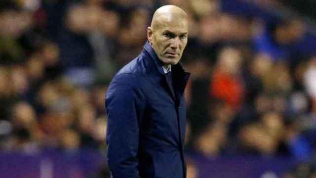 Zidane, en el partido contra el Levante