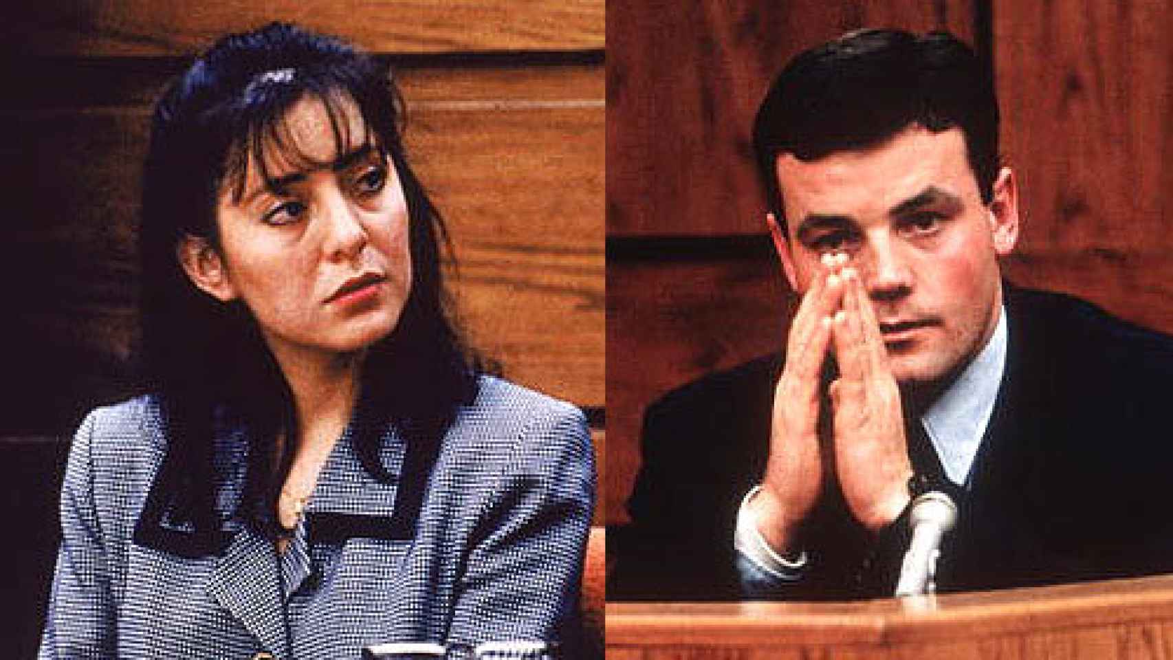 Lorena y John Bobbit durante el proceso judicial