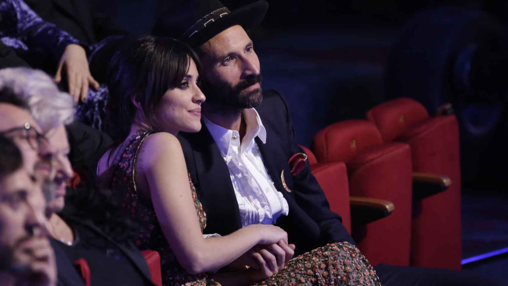 La pareja junta durante la gala de los Premios Goya 2018. Gtres.