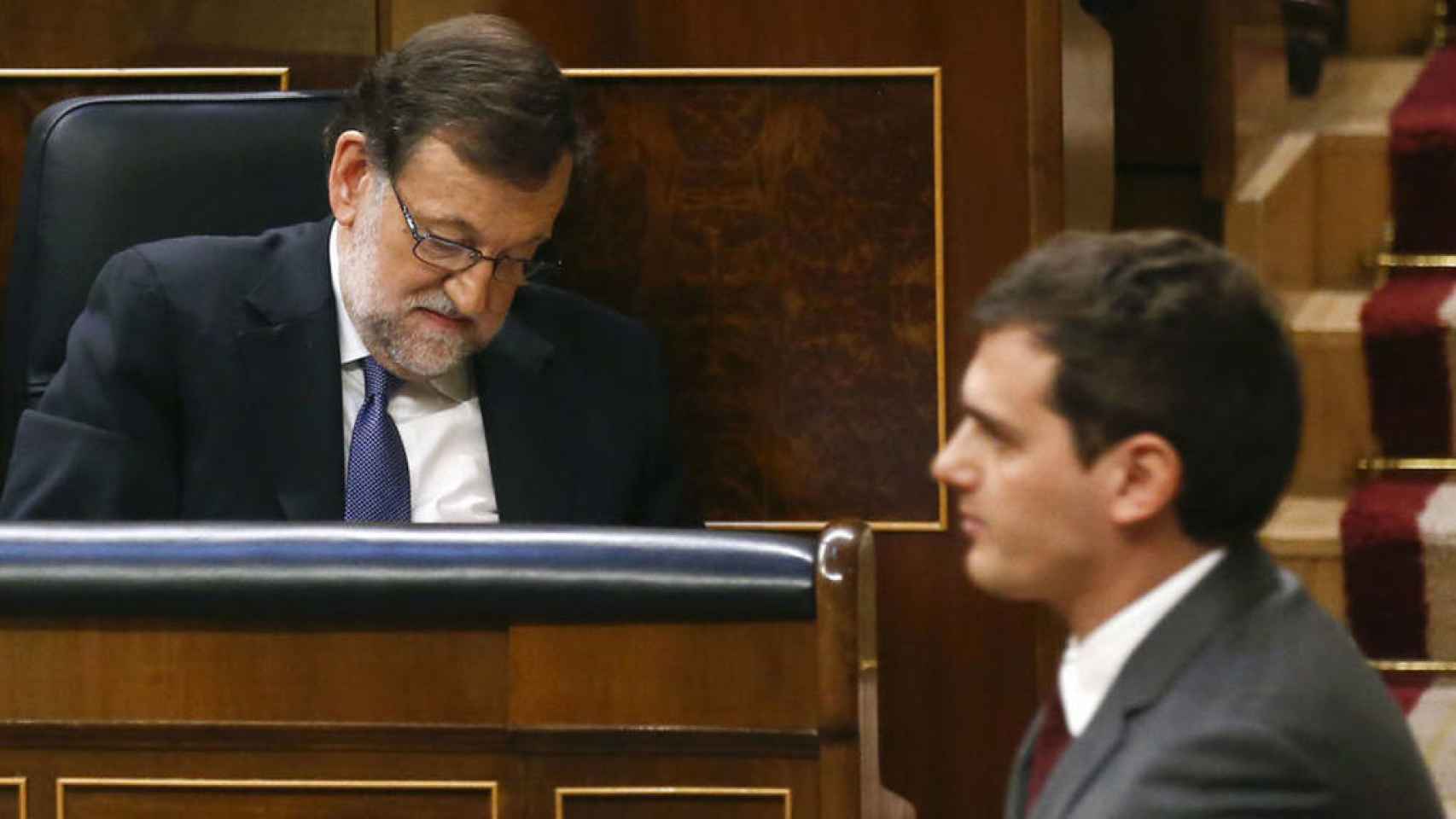 El presidente del Gobierno, Mariano Rajoy, y el presidente de Cs, Albert Rivera.