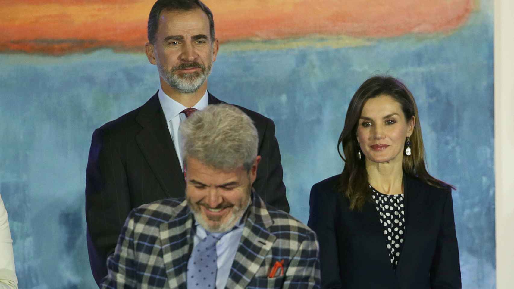 Lorenzo Caprile y la reina Letizia en Málaga.