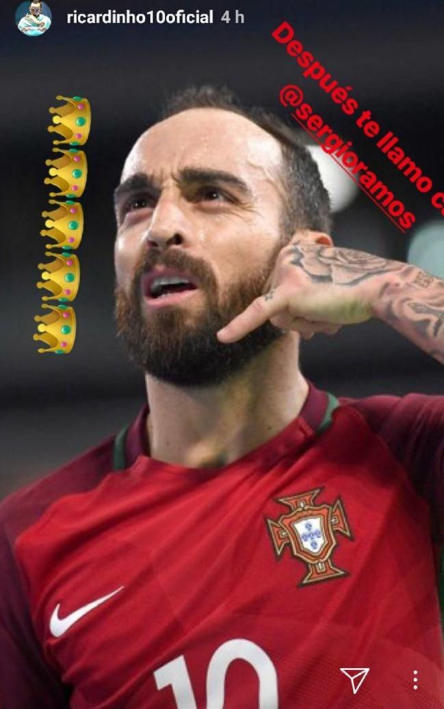 Ricardinho marca un golazo con Portugal y llama a Ramos