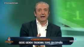 Josep Pedrerol, presentador de El Chiringuito. Foto: Twitter (@elchiringuitotv)