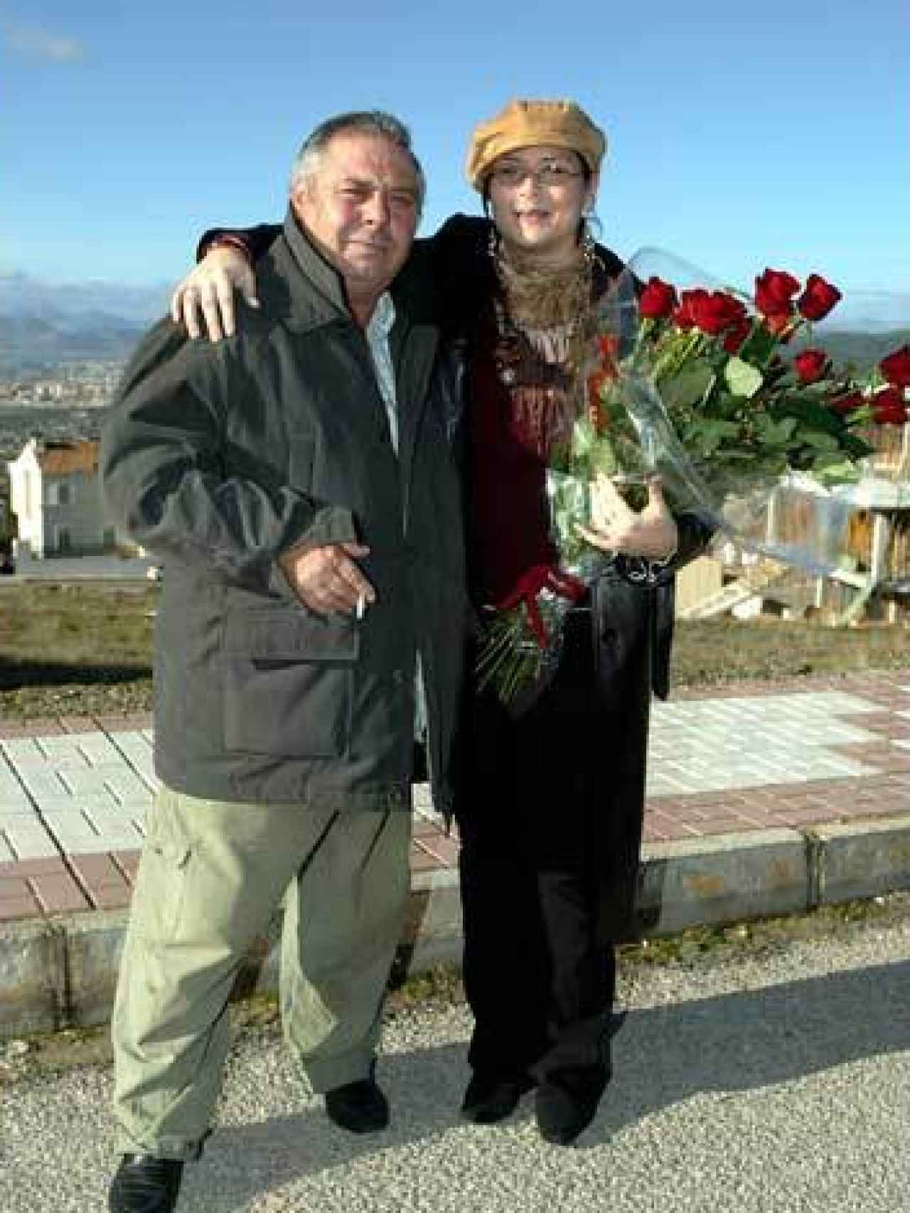 Rosa López con su ya fallecido padre, al que adoraba.