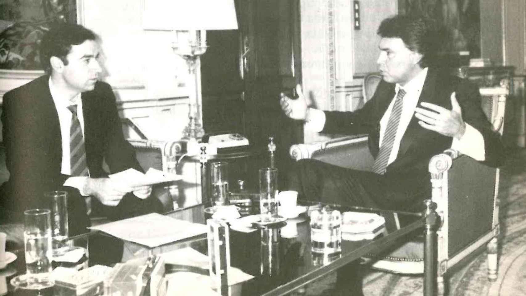 En el despacho del presidente, en La Moncloa, en octubre del 86.