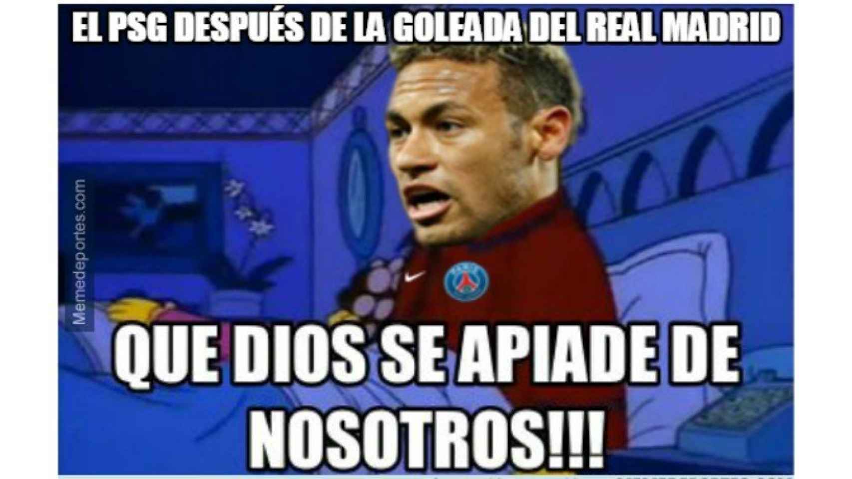 Meme de Neymar. Foto. memedeportes.com