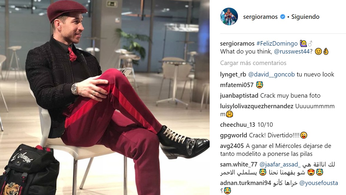 Sergio Ramos bromea con una estrella de la NBA sobre su polémico look
