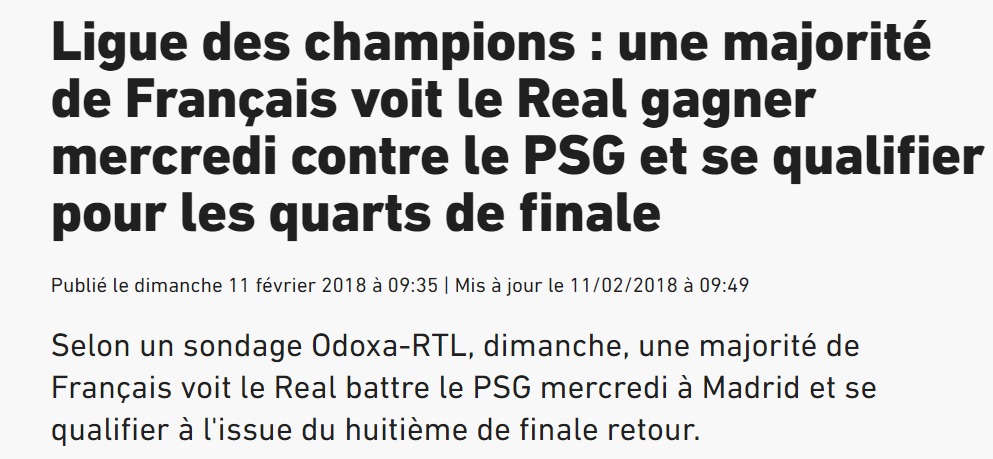 La prensa francesa teme al Real Madrid contra el PSG
