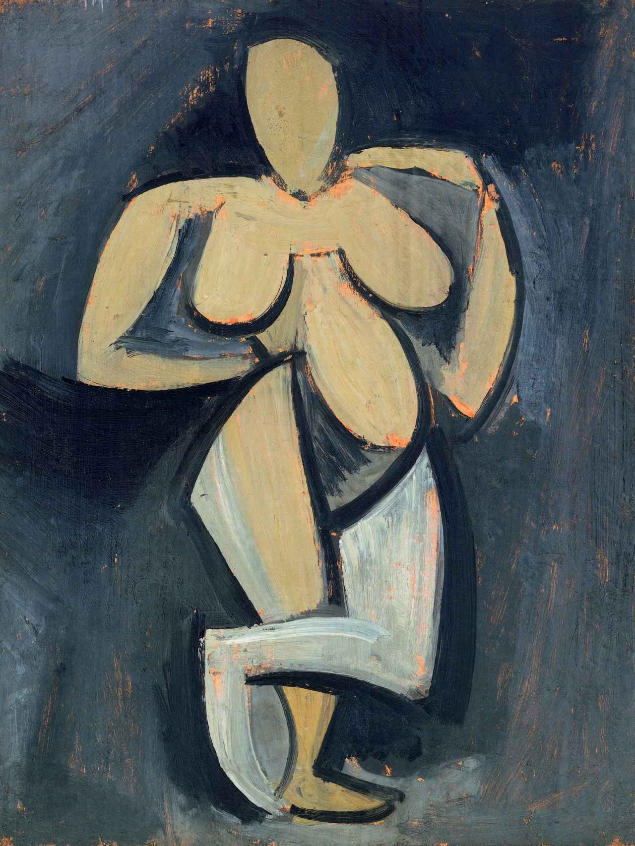 Pablo Picasso: Mujer de pie con una mano en la cadera París, 1908.
