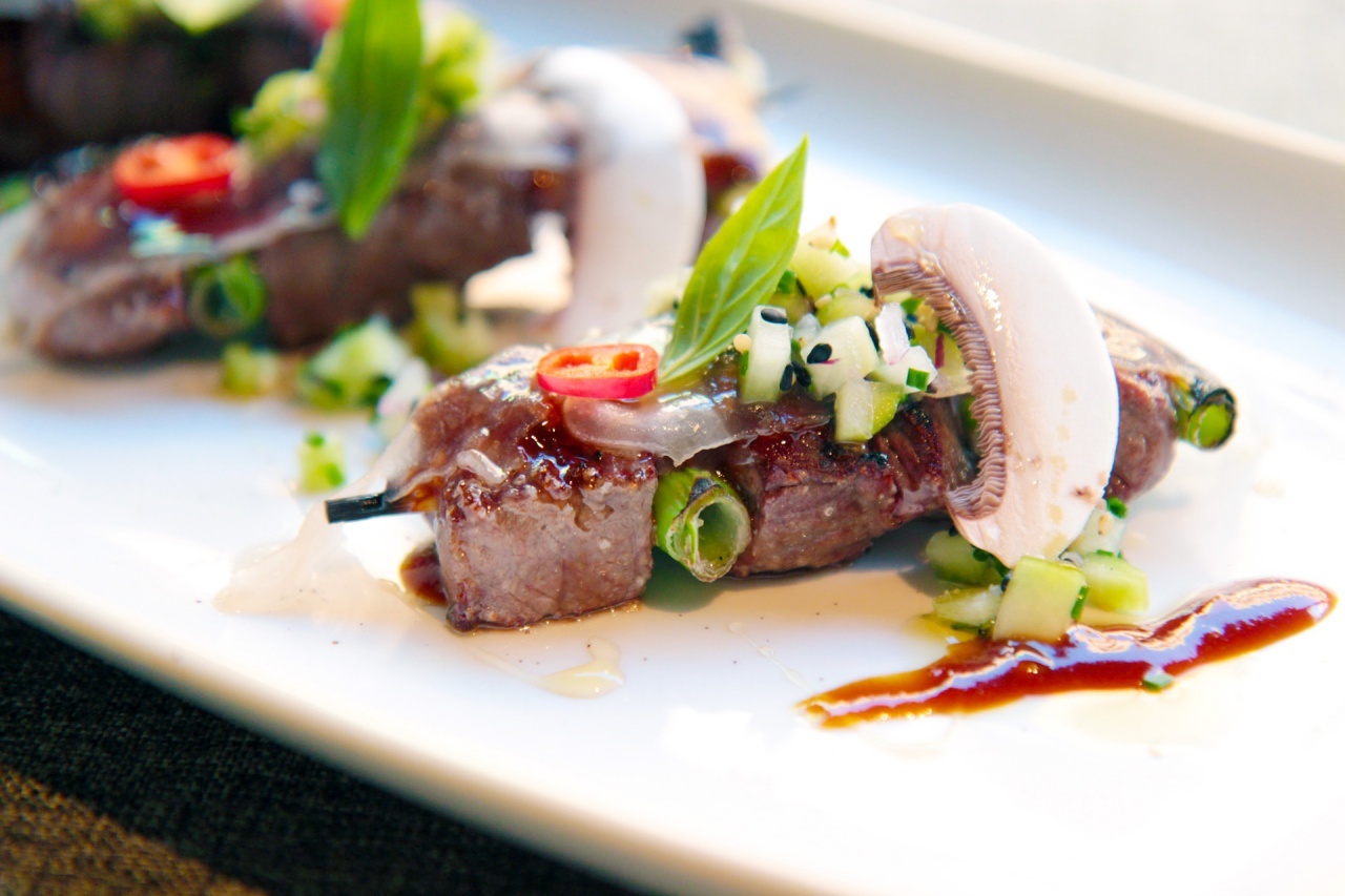 Brochetas de lomo de vaca con spicy hoisin