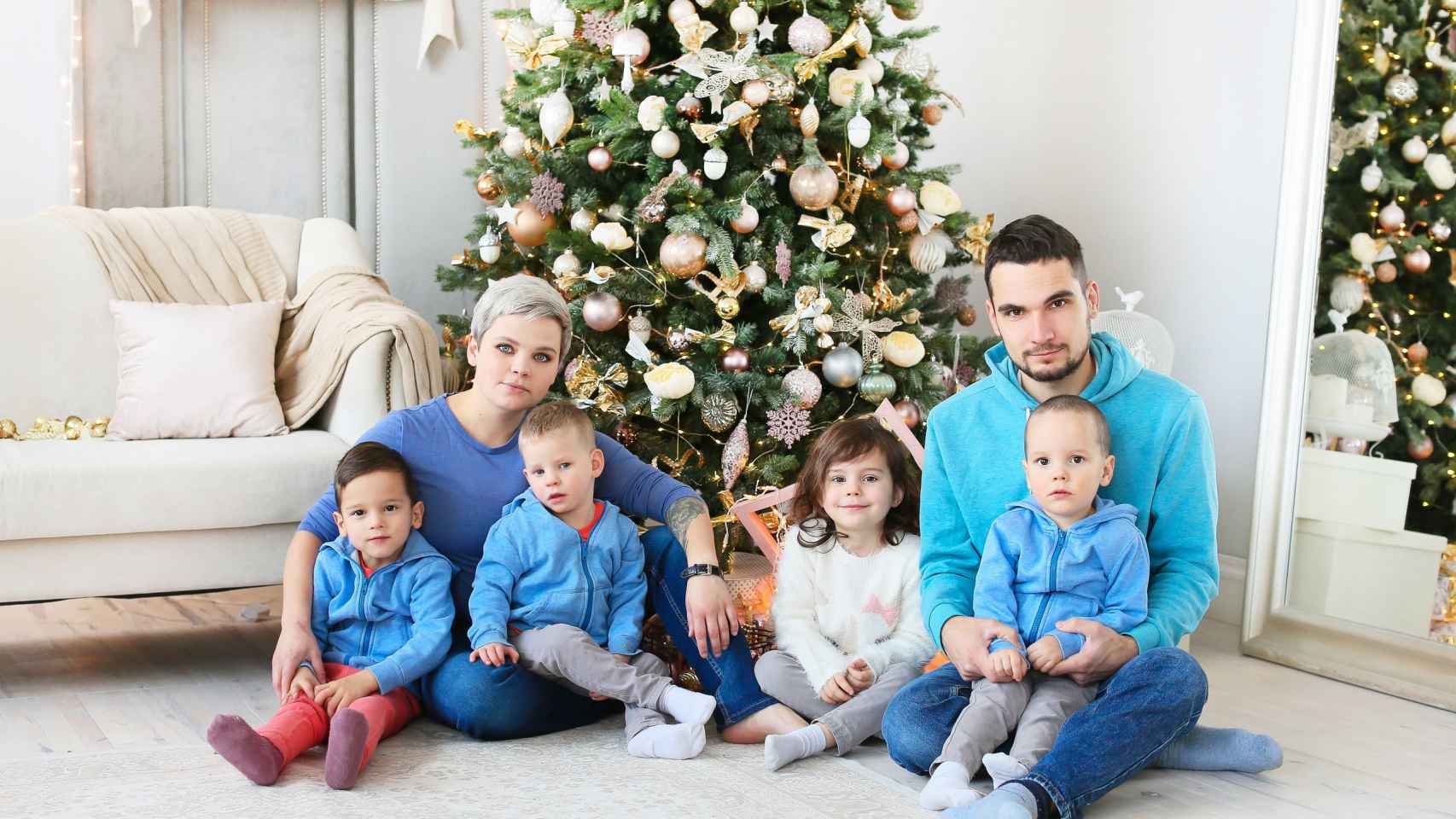 Yulia Savinovskikh y su familia. Foto: Vkontakte