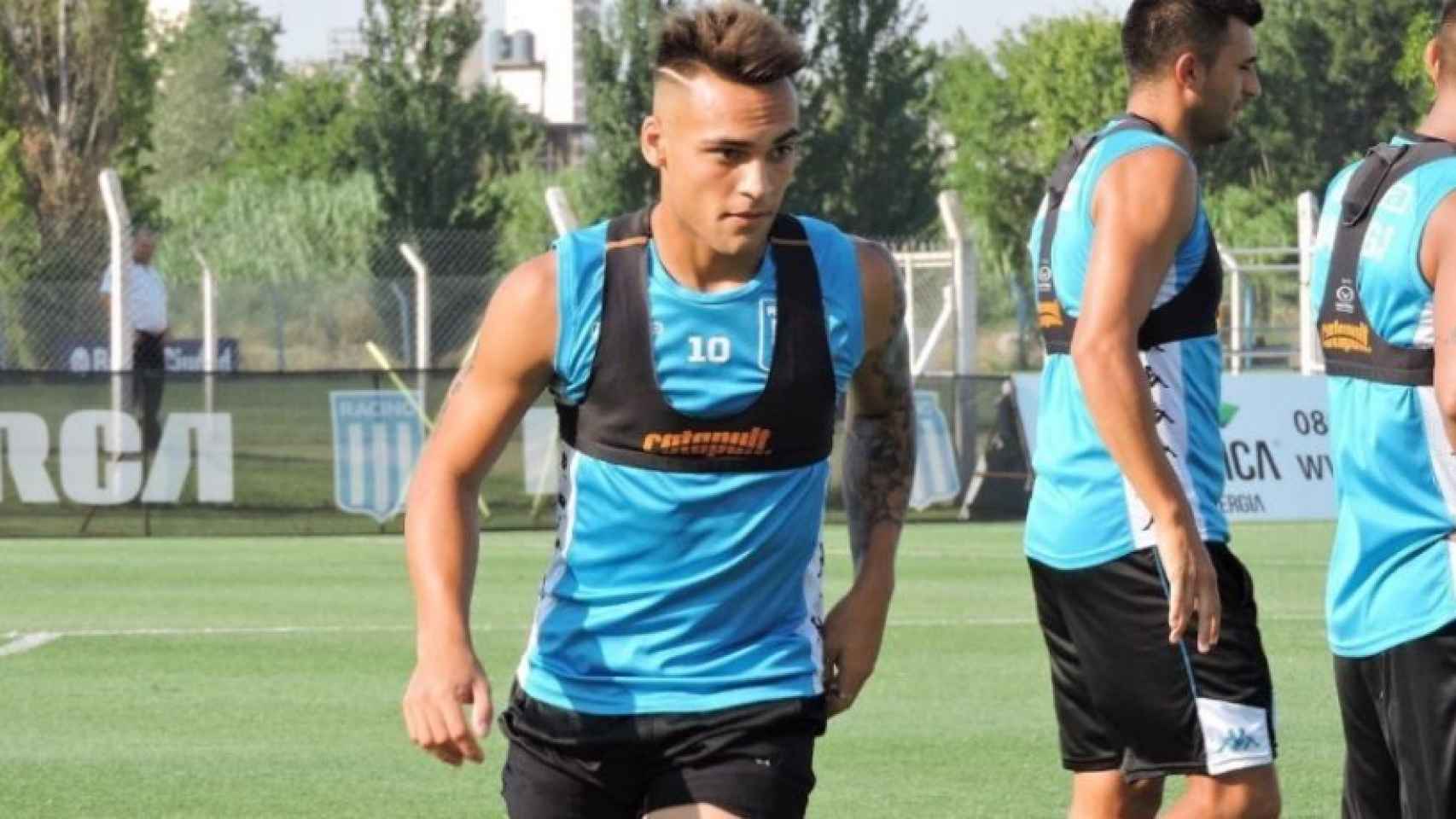 Lautaro Martínez en un entrenamiento. Foto: Instagram (@lautaromartinezz10).