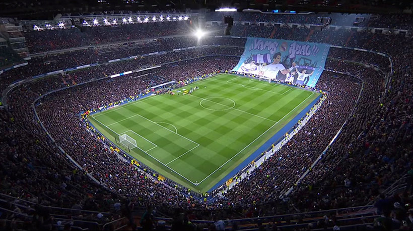 El Santiago Bernabéu lleno para el partido frente al PSG