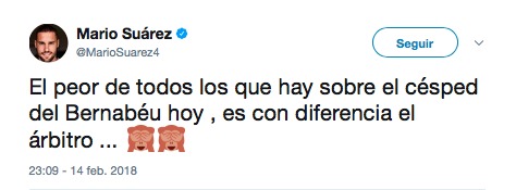 Los infames lloros de Mario Suárez tras la victoria del Madrid contra el PSG