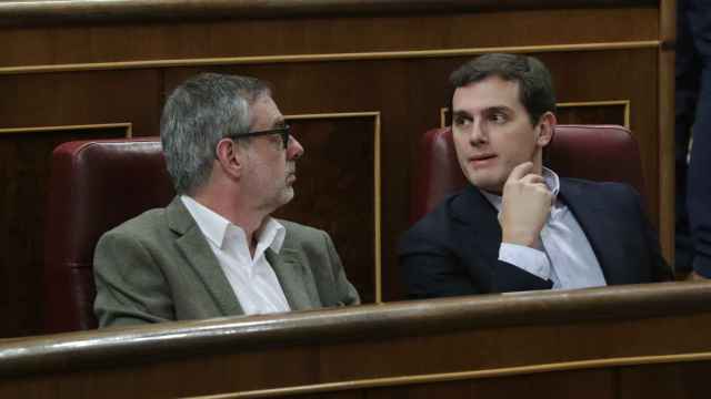 Villegas y Rivera en el Congreso de los Diputados.