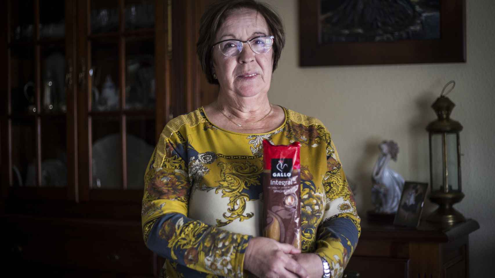 María del Carmen Muñoz, 63 años. Entró con 18 años en Pastas Gallo. Hija del único accionista de Pastas Gallo que no pertenece a la familia Espona.