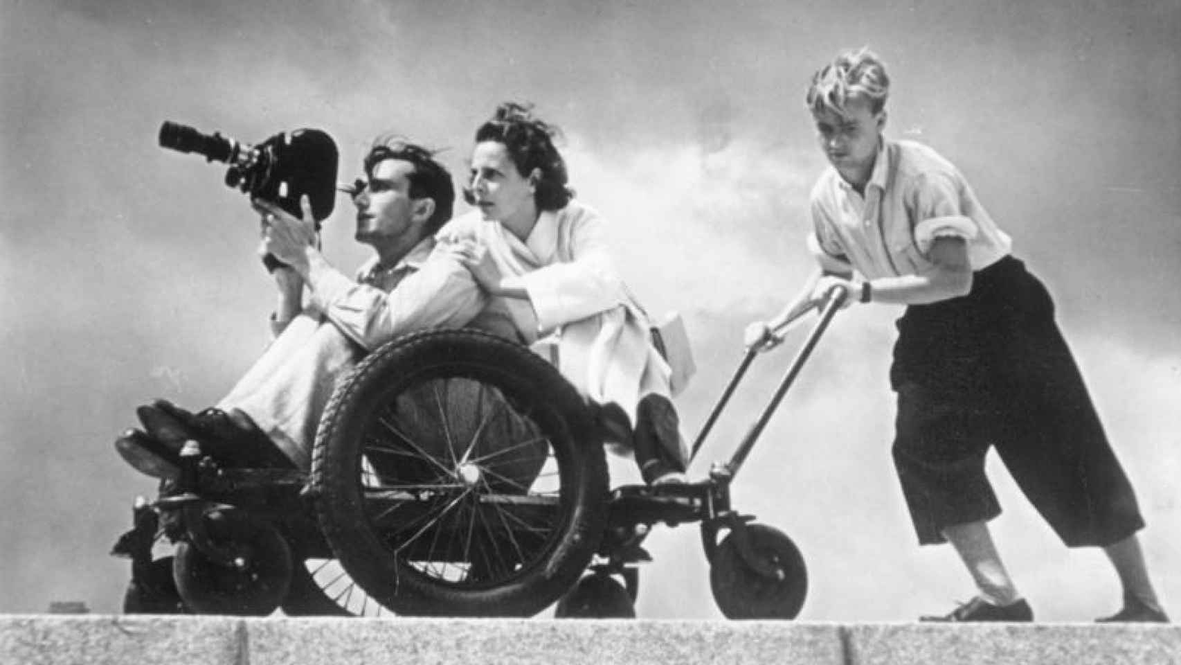 La cineasta en pleno rodaje de los Juegos Olímpicos de Berlín de 1936.