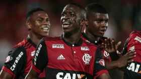 Vinicius Jr celebrando un gol con el Flamengo. Foto: Instagram (@viniciusjr_00)