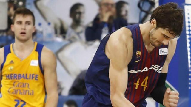 Ante Tomic celebra el pase a la final ante Xavi Rabaseda. Imagen: (ACB.COM)